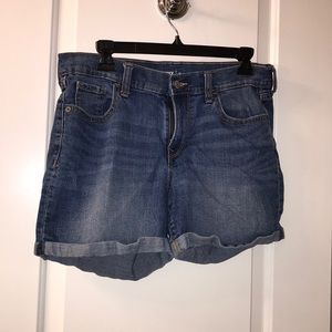 5" cuffed denim shorts